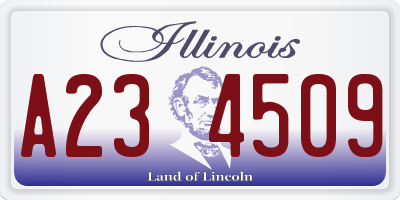 IL license plate A234509