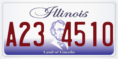 IL license plate A234510