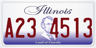 IL license plate A234513