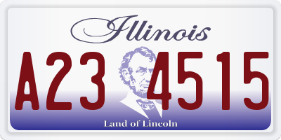 IL license plate A234515