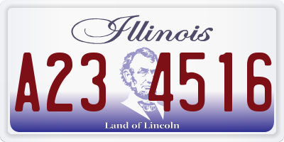 IL license plate A234516