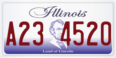 IL license plate A234520