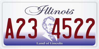 IL license plate A234522