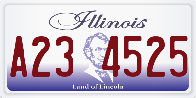 IL license plate A234525