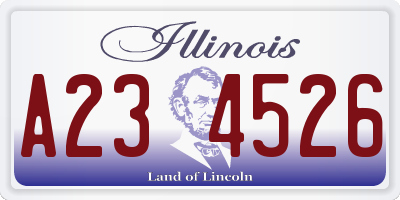 IL license plate A234526