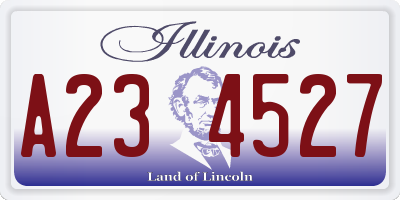 IL license plate A234527