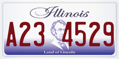 IL license plate A234529