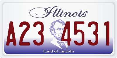 IL license plate A234531