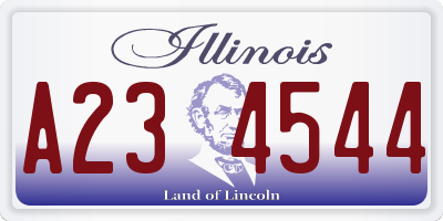 IL license plate A234544
