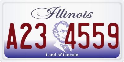 IL license plate A234559