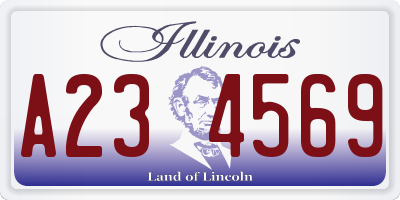IL license plate A234569