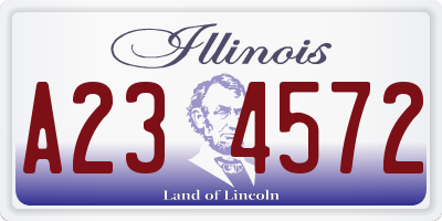 IL license plate A234572