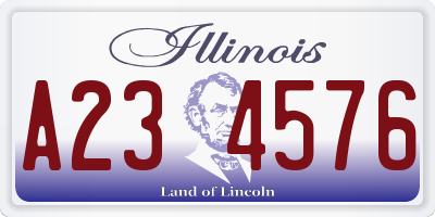 IL license plate A234576