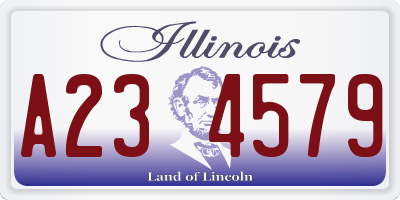 IL license plate A234579
