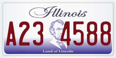IL license plate A234588