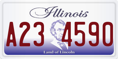 IL license plate A234590