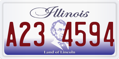 IL license plate A234594