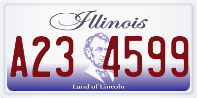 IL license plate A234599