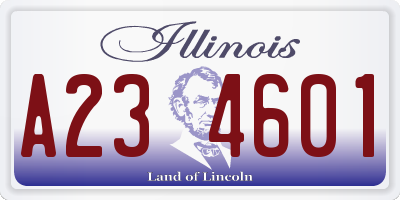 IL license plate A234601