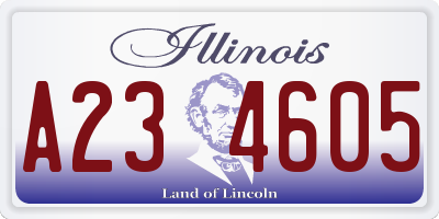 IL license plate A234605