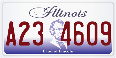 IL license plate A234609