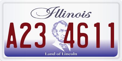 IL license plate A234611