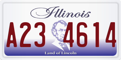 IL license plate A234614