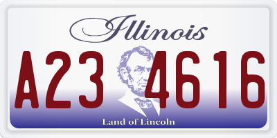 IL license plate A234616