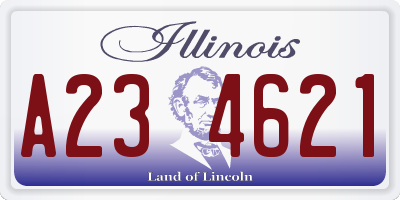 IL license plate A234621