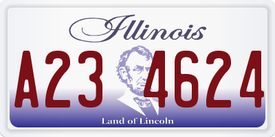 IL license plate A234624