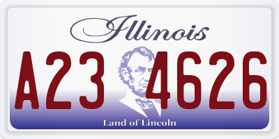 IL license plate A234626