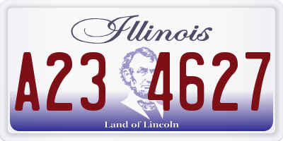 IL license plate A234627