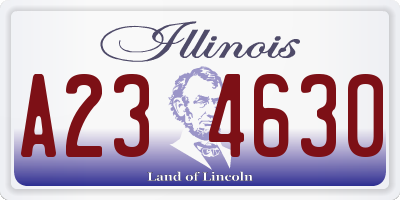 IL license plate A234630