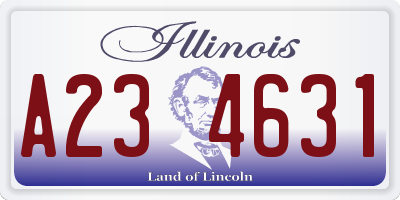 IL license plate A234631