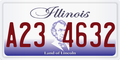 IL license plate A234632