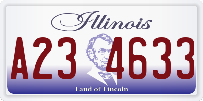 IL license plate A234633