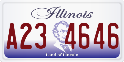 IL license plate A234646