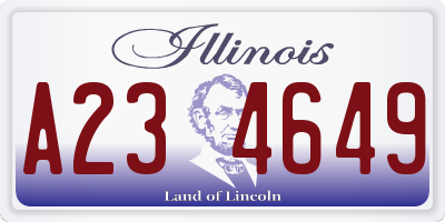 IL license plate A234649