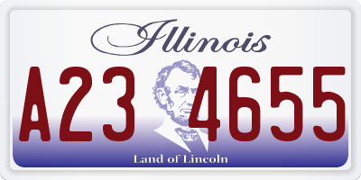 IL license plate A234655