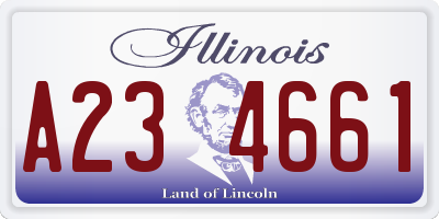 IL license plate A234661