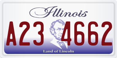 IL license plate A234662