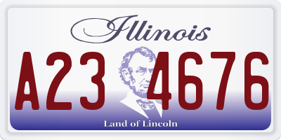 IL license plate A234676