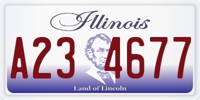 IL license plate A234677
