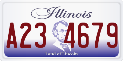 IL license plate A234679