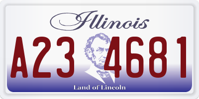 IL license plate A234681