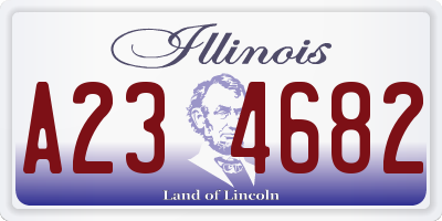 IL license plate A234682