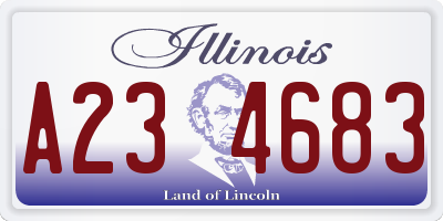 IL license plate A234683