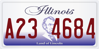 IL license plate A234684