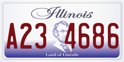 IL license plate A234686