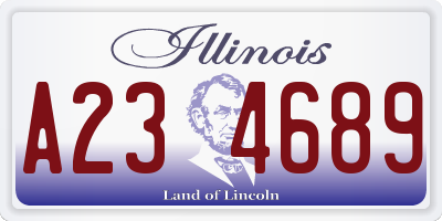 IL license plate A234689